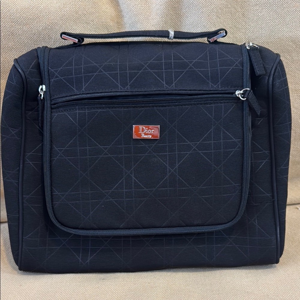 Dior Black Quilted Toiletry Bag